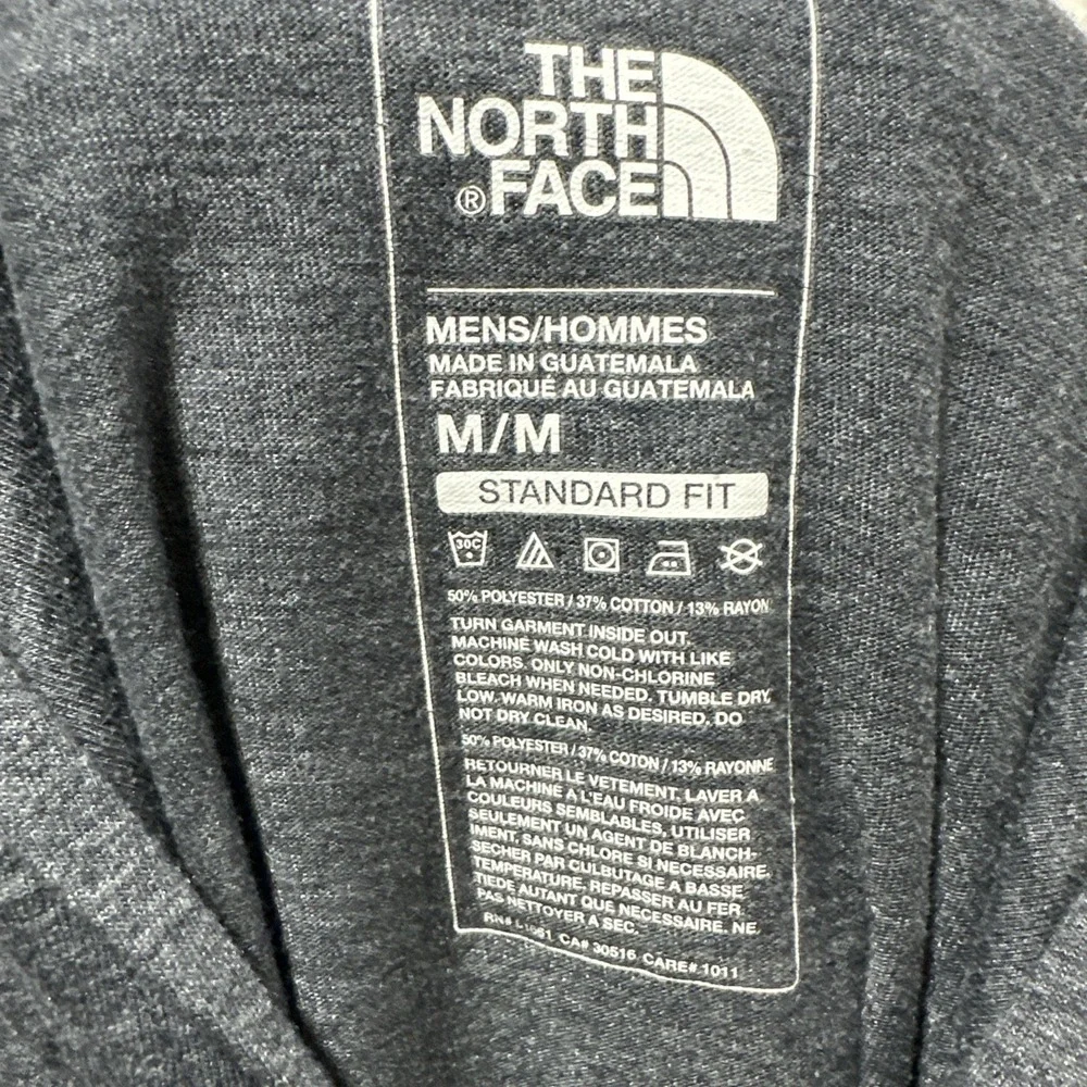 The North Face Hoodie Men's Size M Gray Standard Fit Tri-Blend Full‎ Zip USA